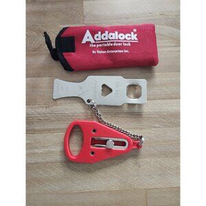 Addalock Portable Door Lock, Travel Safety Door Lock Includes Case, Instructions